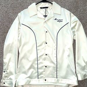 Zara White Fashion Bowling Shìrt